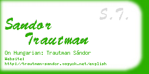 sandor trautman business card
